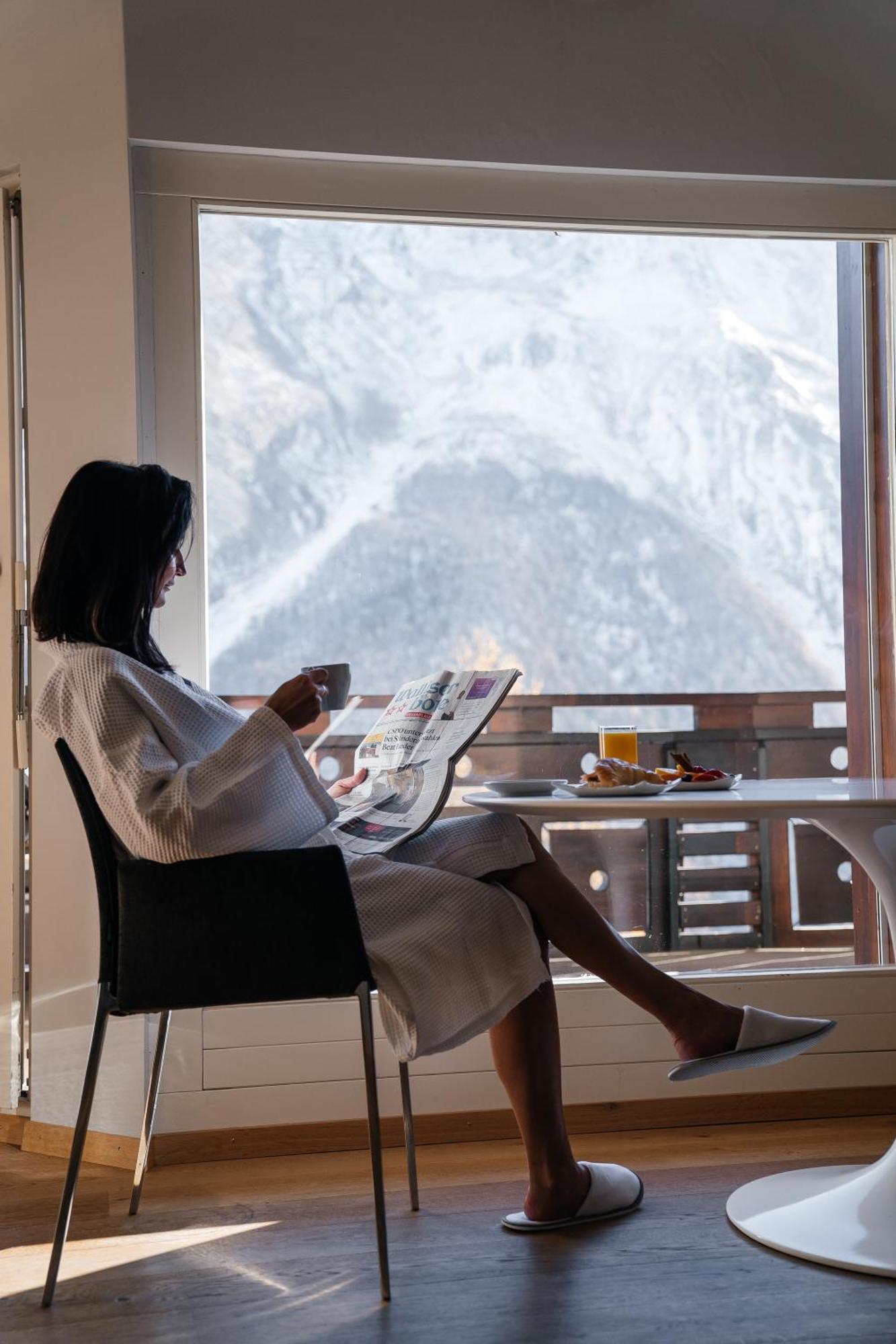 Waldhotel Fletschhorn Panoramic Retreat In Saas Fee المظهر الخارجي الصورة